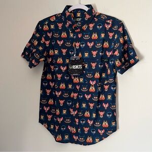 RSVLTS Supernatural Tales from the Cryptids Graphic Button Down Shirt NEW XS